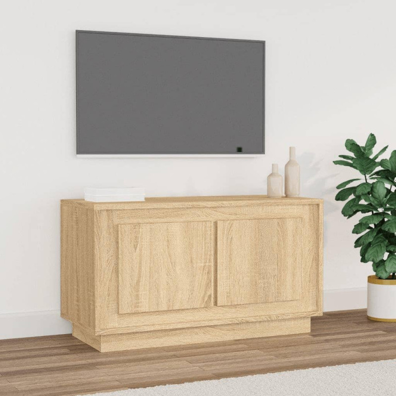 Szafka pod TV, dąb sonoma, 80x35x45 cm, materiał drewnopochodny
