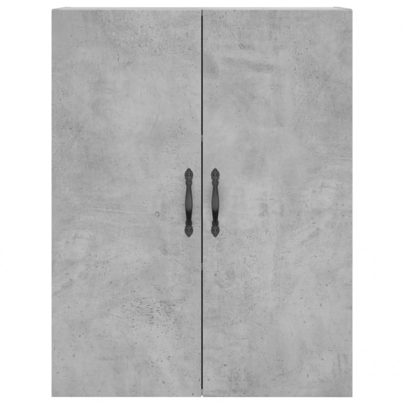 Witrynka, szarość betonu 69,5x34x180 cm materiał drewnopochodny