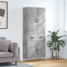 Witrynka, szarość betonu 69,5x34x180 cm materiał drewnopochodny