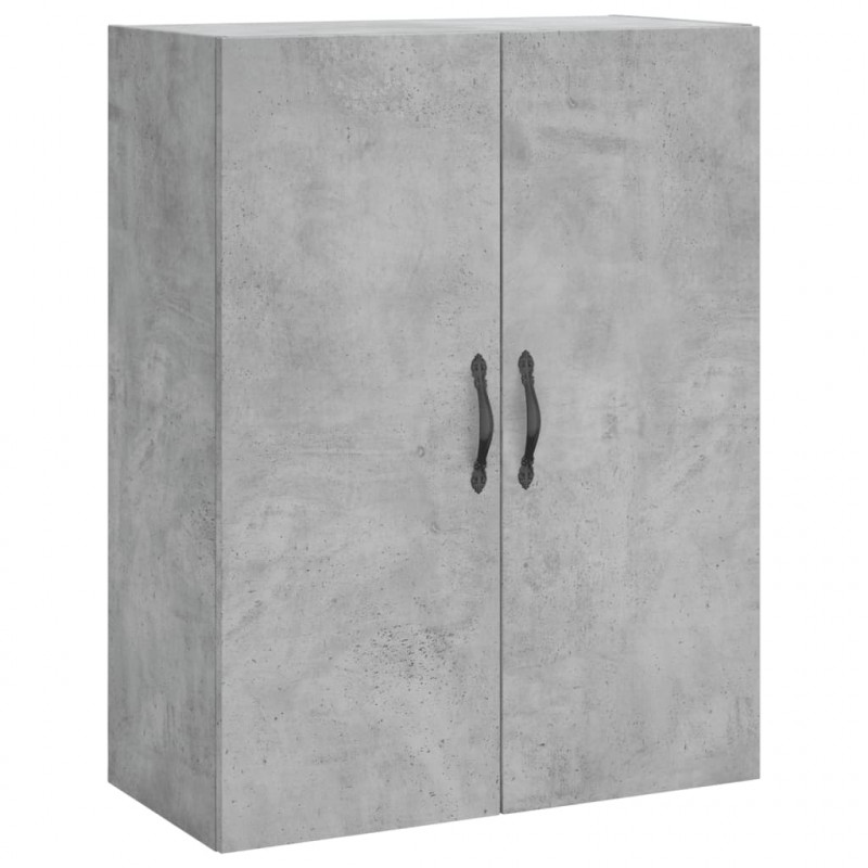 Witrynka, szarość betonu 69,5x34x180 cm materiał drewnopochodny