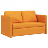 Sofa podłogowa 2-w-1, ciemnożółta, 112x174x55 cm, tkanina