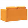 Sofa podłogowa 2-w-1, ciemnożółta, 112x174x55 cm, tkanina