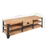 Szafka pod TV z drewna akacjowego, 140x40x45 cm