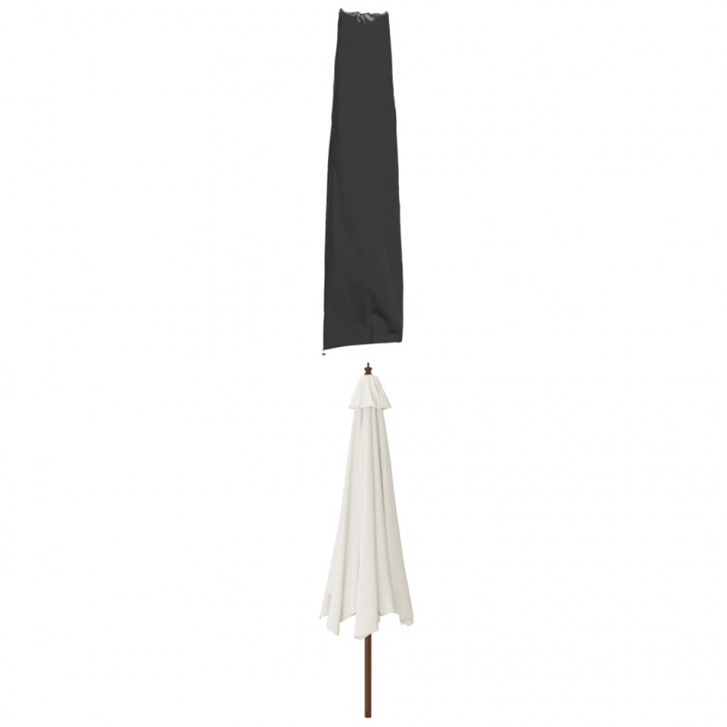 Pokrowiec na parasol ogrodowy, czarny, 190x50/30cm, Oxford 420D