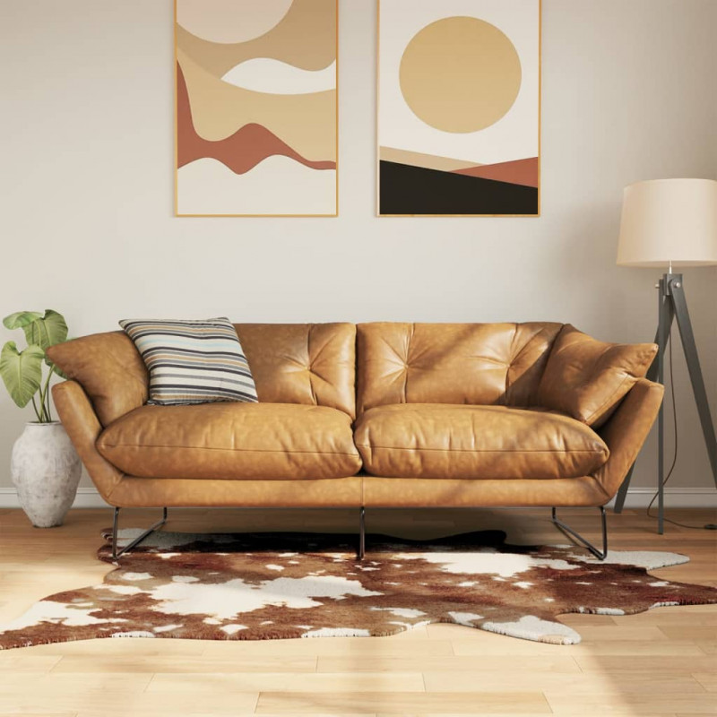 Dywan, brązowo-biały, 120x170 cm, krowa, z możliwością prania
