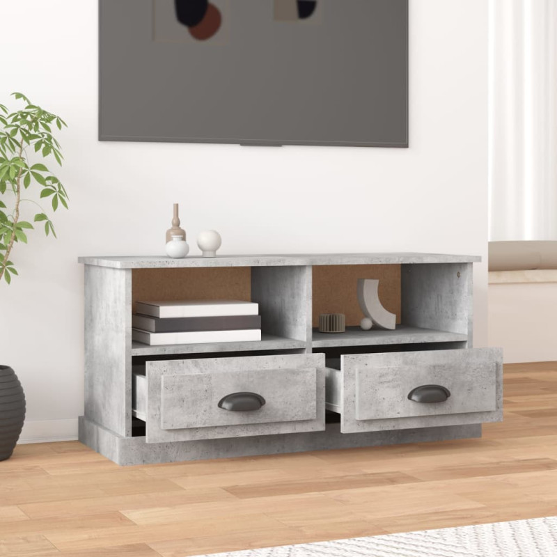 Szafka pod TV, szarość betonu, 93x35,5x45 cm
