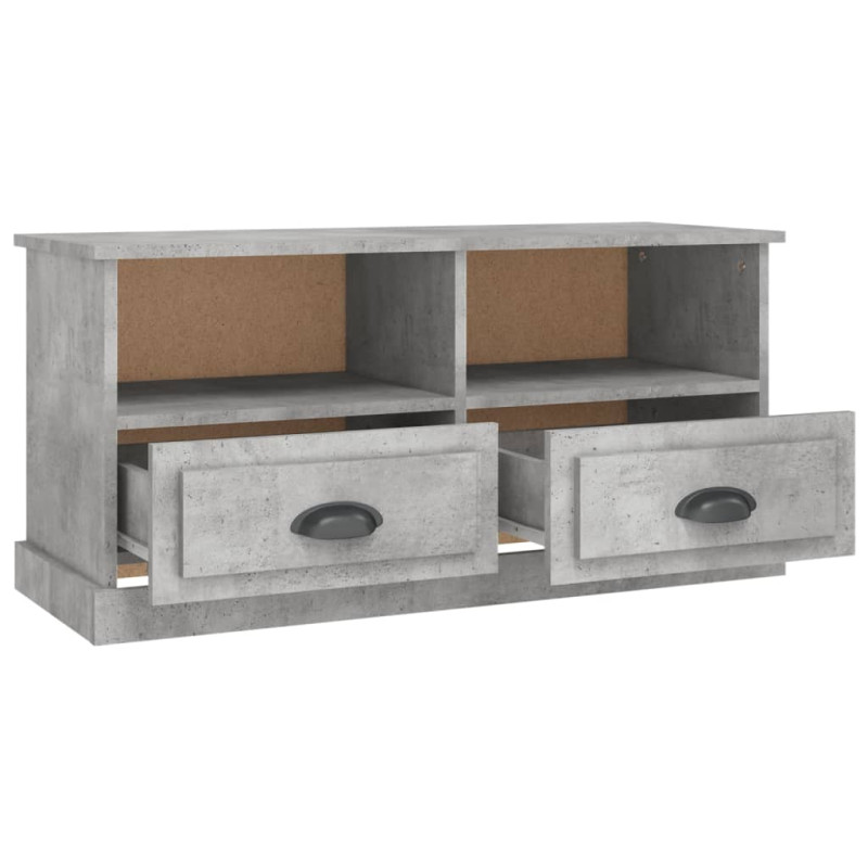 Szafka pod TV, szarość betonu, 93x35,5x45 cm