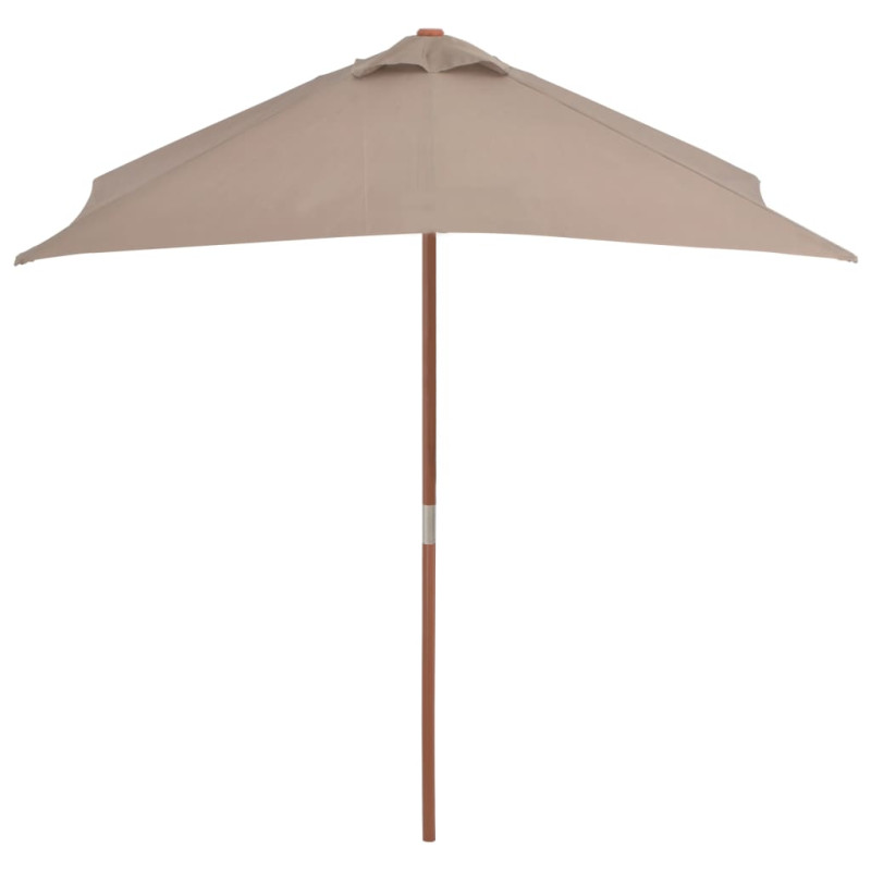Parasol ogrodowy na drewnianym słupku, 150 x 200 cm, taupe