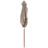 Parasol ogrodowy na drewnianym słupku, 150 x 200 cm, taupe