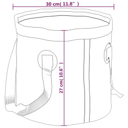 Składane wiadra, 2 szt., czarne, 20 L, PVC