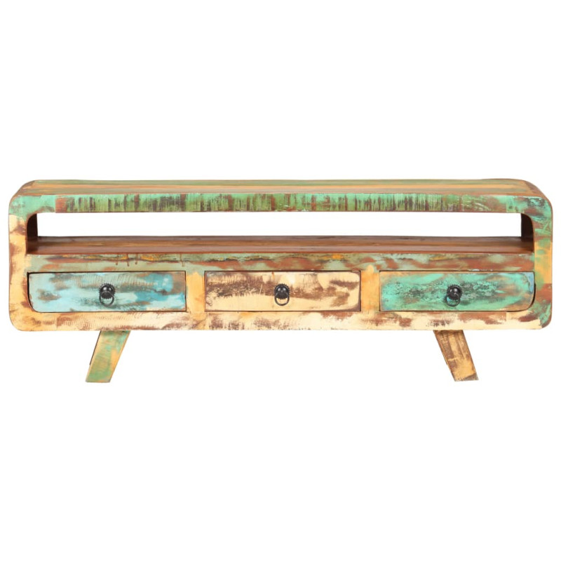 Szafka pod telewizor, 117x30x41 cm, lite drewno z odzysku