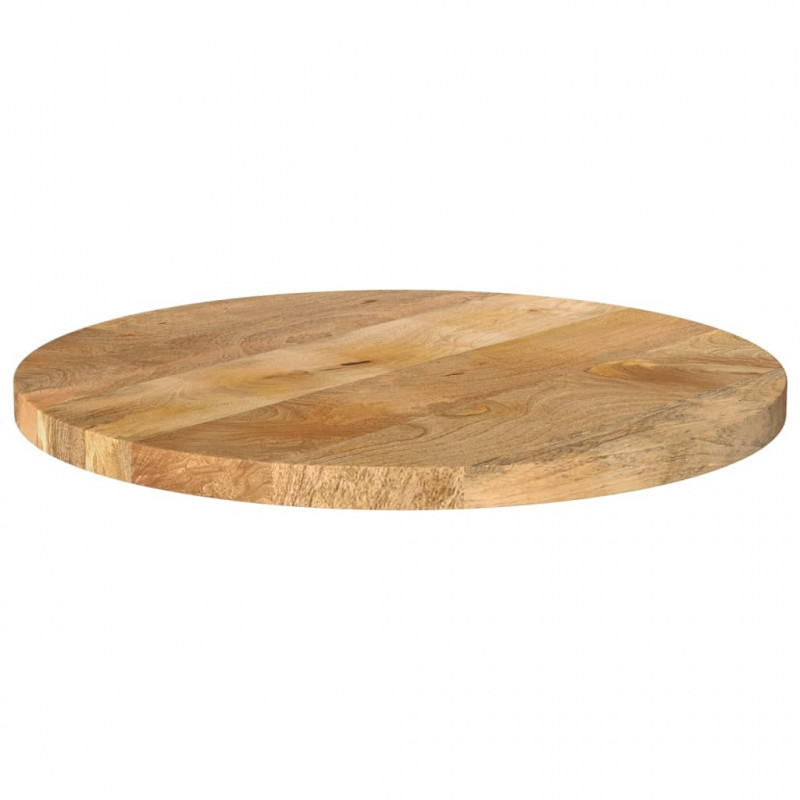 Blat stołu, Ø 50x2,5 cm, okrągły, surowe lite drewno mango