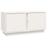 Szafka pod telewizor, biała, 80x35x40,5 cm, lite drewno sosnowe