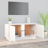 Szafka pod telewizor, biała, 80x35x40,5 cm, lite drewno sosnowe