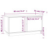 Szafka pod telewizor, biała, 80x35x40,5 cm, lite drewno sosnowe