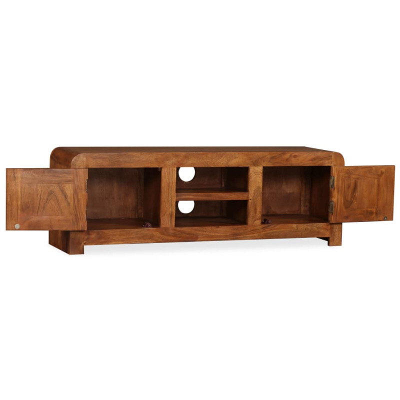Szafka pod TV, drewno w kolorze miodowego brązu, 120x30x40 cm
