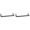 Półki ścienne, 2 szt., czarne, 80x15x15,5 cm