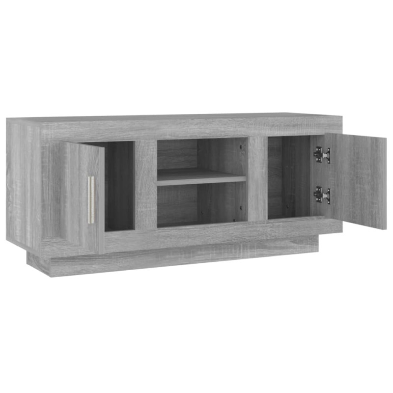 Szafka pod telewizor, szary dąb sonoma, 102x35x45 cm