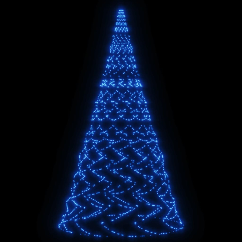 Choinka do montażu na maszcie, 3000 niebieskich LED, 800 cm