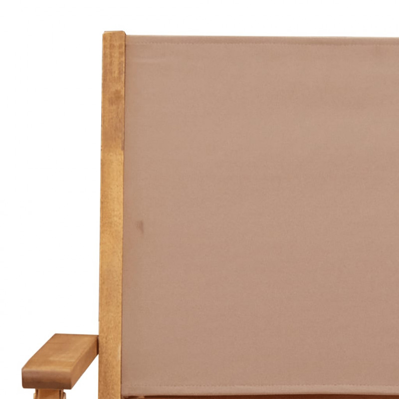 5-cz. zestaw mebli ogrodowych, tkanina w kolorze taupe i drewno