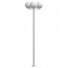 Stojące lampy ogrodowe, 3 szt, srebrne, 215 cm, stal nierdzewna