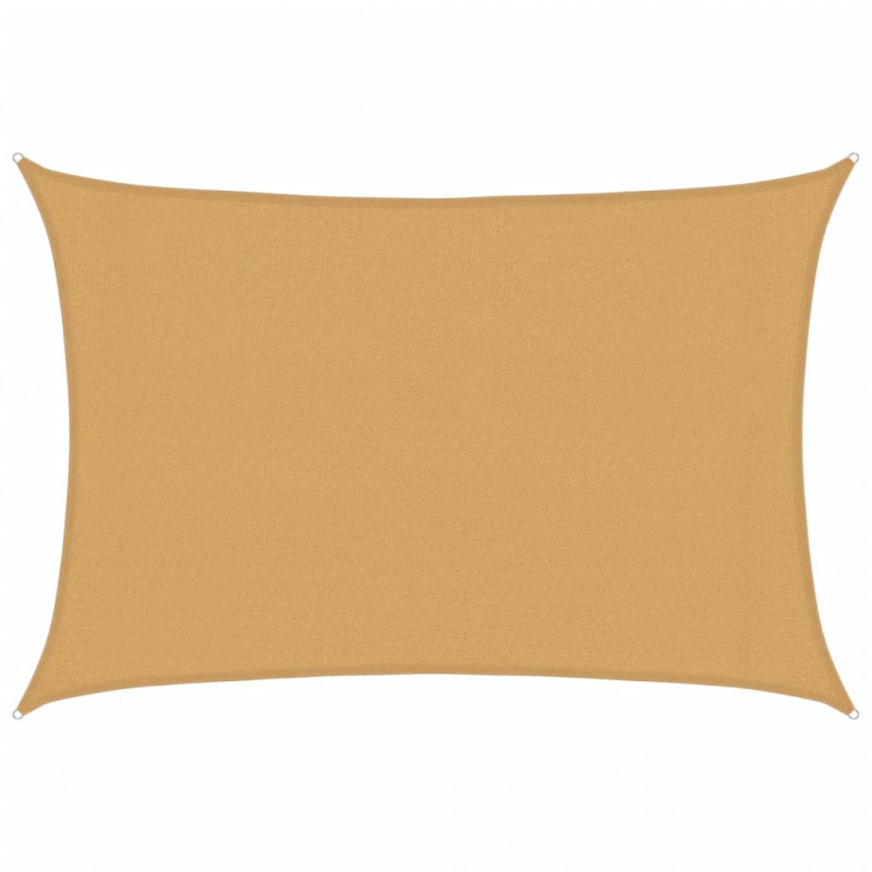 Żagiel przeciwsłoneczny, 160 g/m², piaskowy, 3x4 m, HDPE