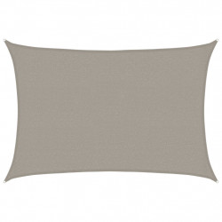Żagiel przeciwsłoneczny, 160 g/m², jasnoszary, 2,5x4 m, HDPE