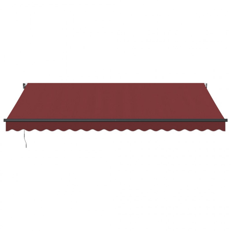 Automatycznie zwijana markiza z LED, burgundowa, 450x350 cm