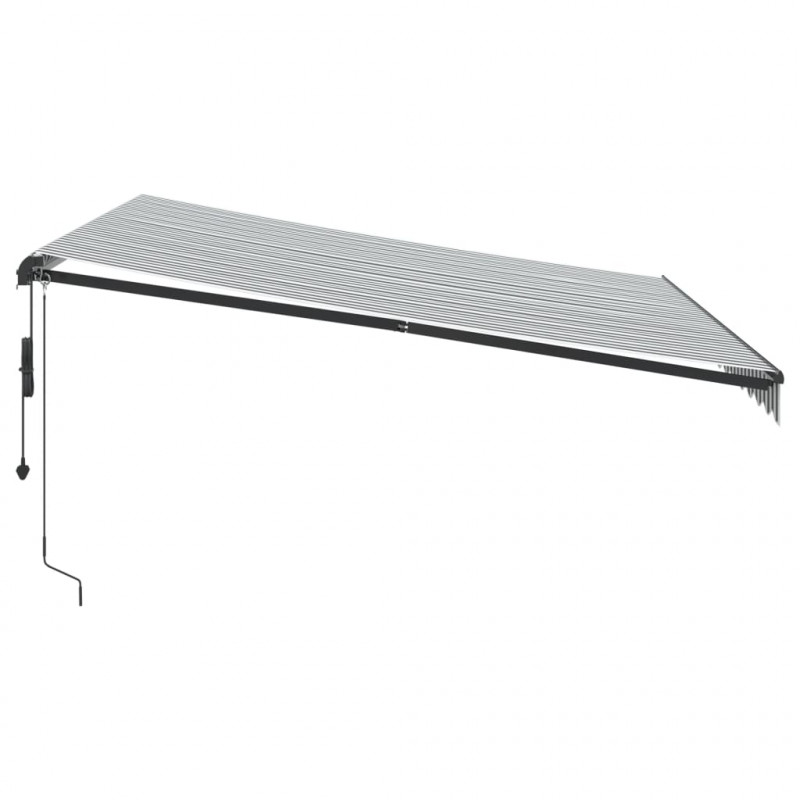 Automatyczna markiza z LED, antracytowo-biała, 400x350 cm