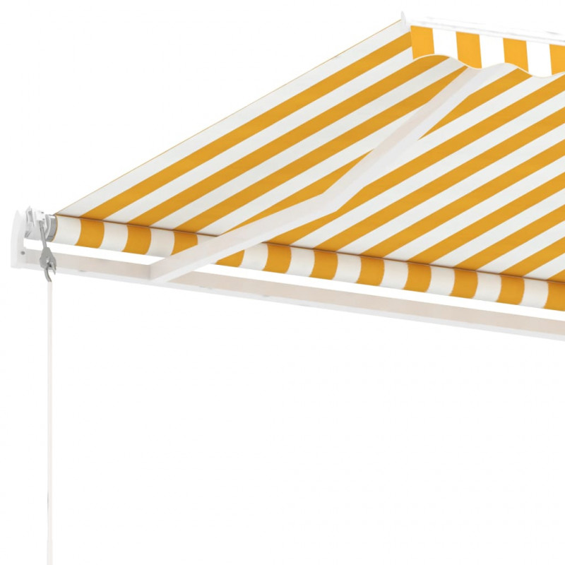 Automatycznie zwijana markiza, LED i czujnik wiatru, 400x300 cm
