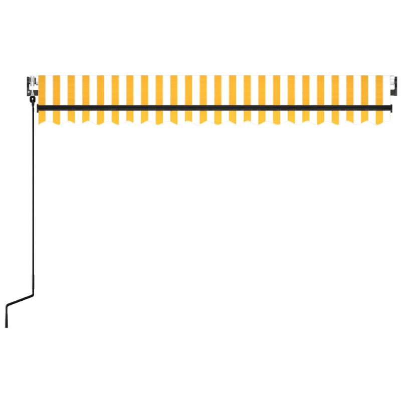 Automatycznie zwijana markiza, 450x350 cm, żółto-biała