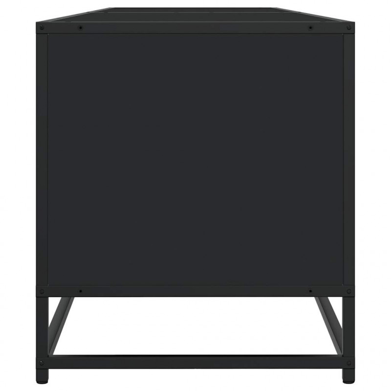 Szafka pod TV, czarna, 180,5x40x46 cm, materiał drewnopochodny