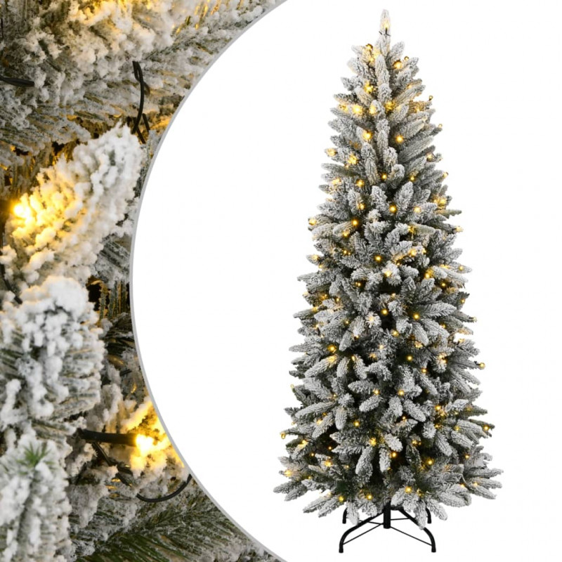 Sztuczna choinka, ośnieżona, 300 lampek LED, 210 cm