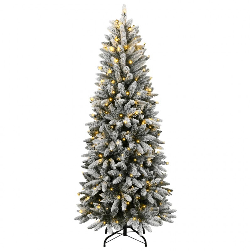 Sztuczna choinka, ośnieżona, 300 lampek LED, 210 cm
