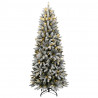 Sztuczna choinka, ośnieżona, 300 lampek LED, 210 cm