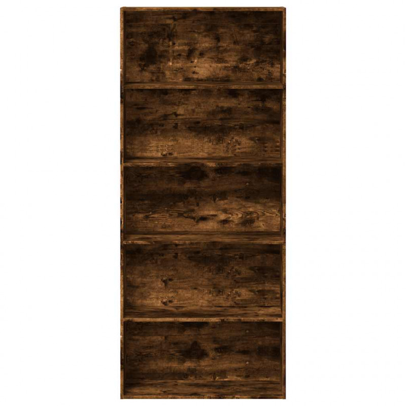 Regał na książki, przydymiony dąb, 80x30x189 cm