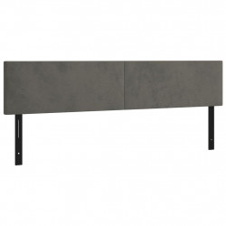 Wezgłowia do łóżka, 2 szt., ciemnoszare, 100x5x78/88cm, aksamit