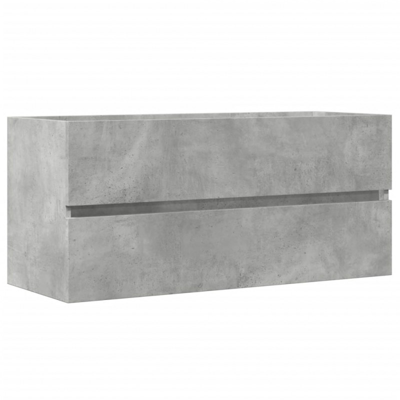 Szafka pod umywalkę, szarość betonu, 100x38,5x45 cm, płyta