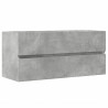 Szafka pod umywalkę, szarość betonu, 100x38,5x45 cm, płyta