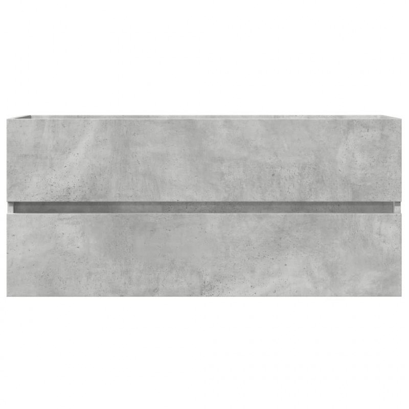 Szafka pod umywalkę, szarość betonu, 100x38,5x45 cm, płyta