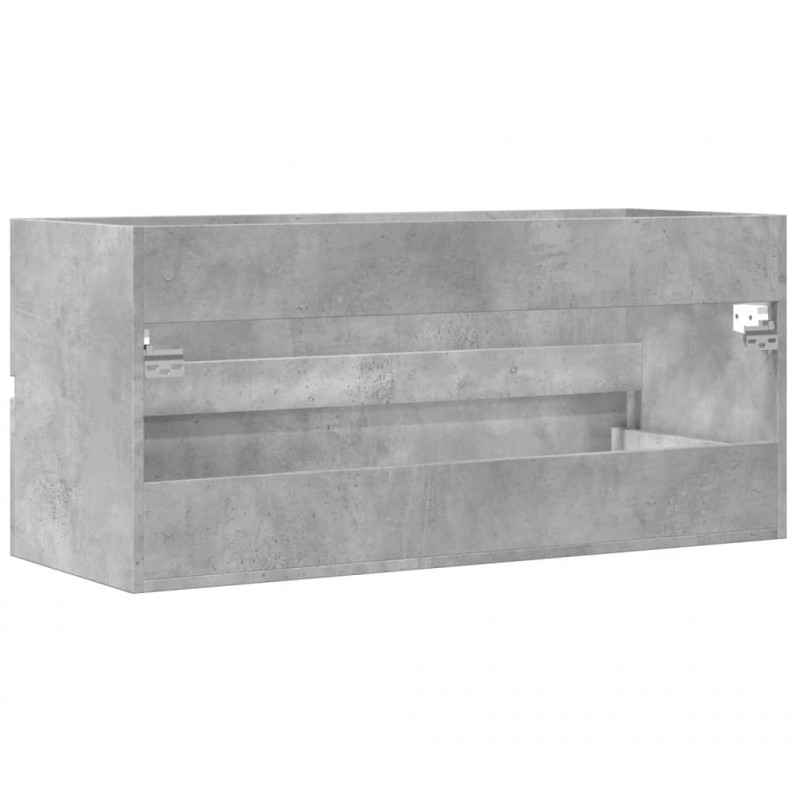 Szafka pod umywalkę, szarość betonu, 100x38,5x45 cm, płyta