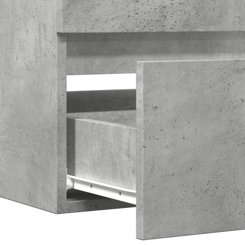 Szafka pod umywalkę, szarość betonu, 100x38,5x45 cm, płyta