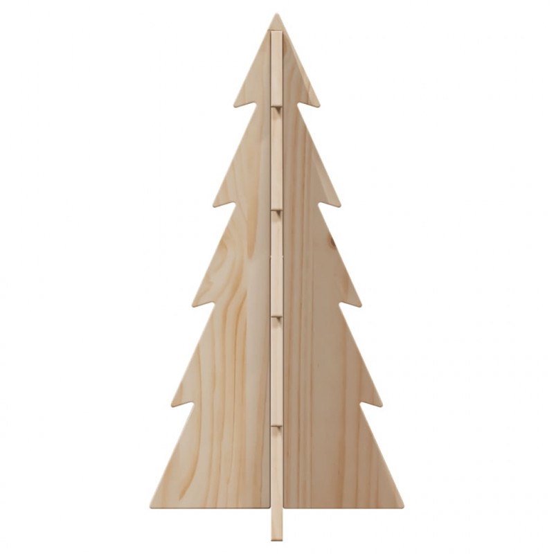 Drewniana choinka do udekorowania, 59,5 cm, lite drewno sosnowe