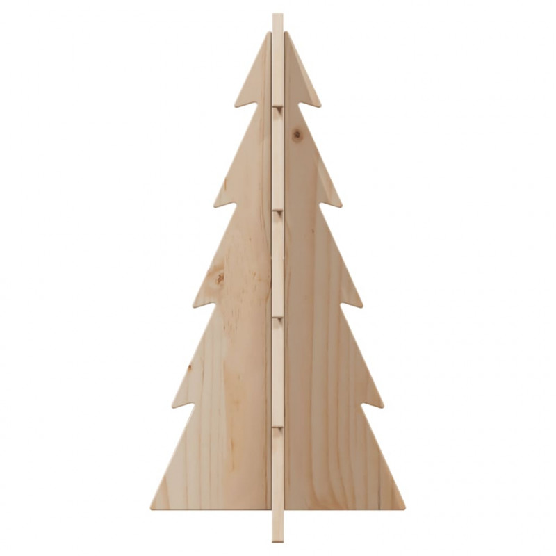 Drewniana choinka do udekorowania, 59,5 cm, lite drewno sosnowe