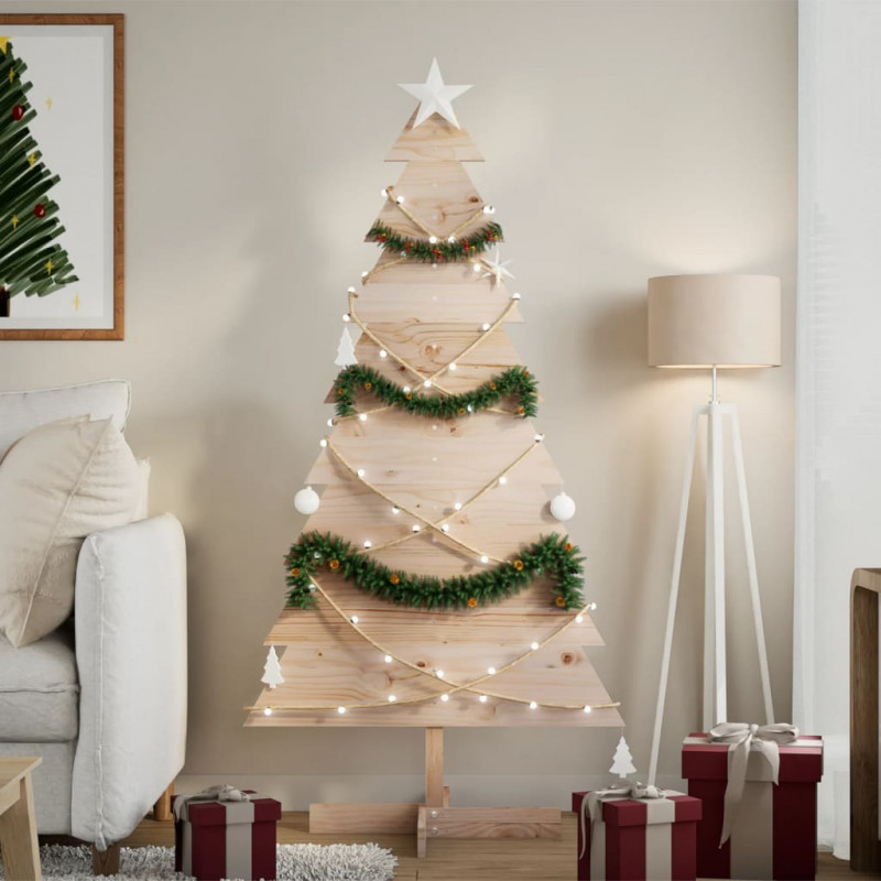 Drewniana choinka do udekorowania, 150 cm, lite drewno sosnowe