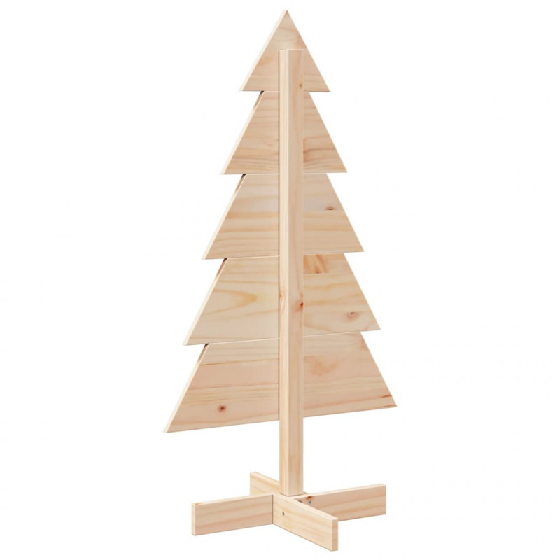 Drewniana choinka do udekorowania, 100 cm, lite drewno sosnowe