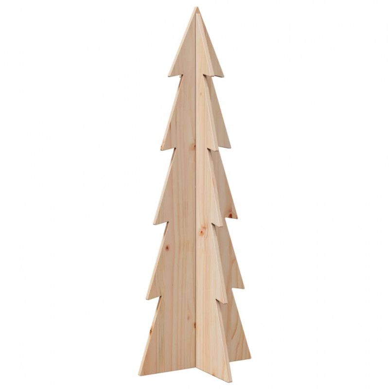 Drewniana choinka do udekorowania, 112 cm, lite drewno sosnowe