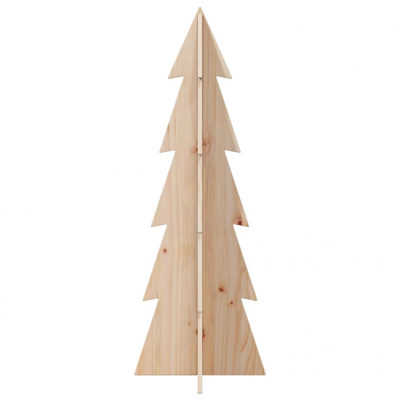 Drewniana choinka do udekorowania, 112 cm, lite drewno sosnowe