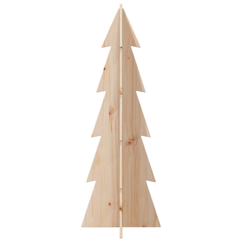 Drewniana choinka do udekorowania, 112 cm, lite drewno sosnowe