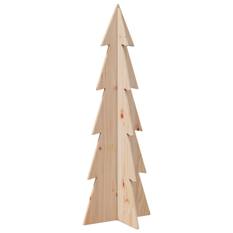 Drewniana choinka do udekorowania, 112 cm, lite drewno sosnowe